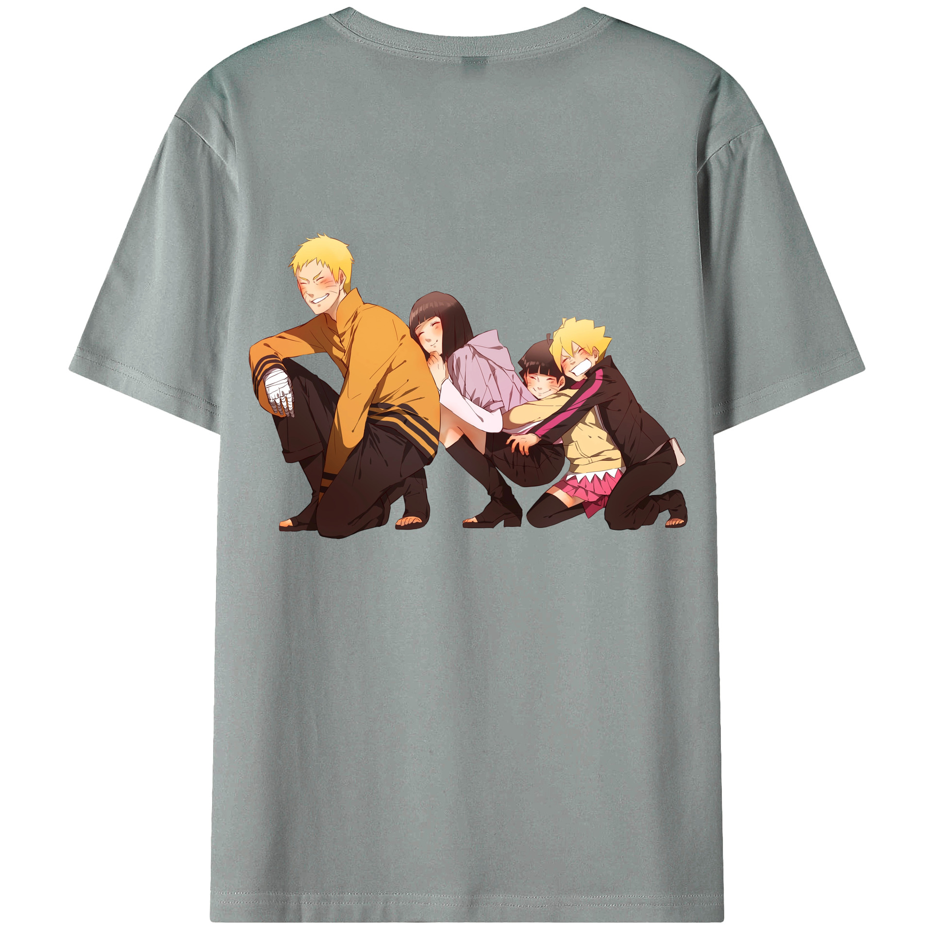 （画像用） NARUTO -ナルト- うずまき ナルト Uzumaki Naruto 綿100％ メンズ半袖Tシャツ（バックプリント） 通気性
